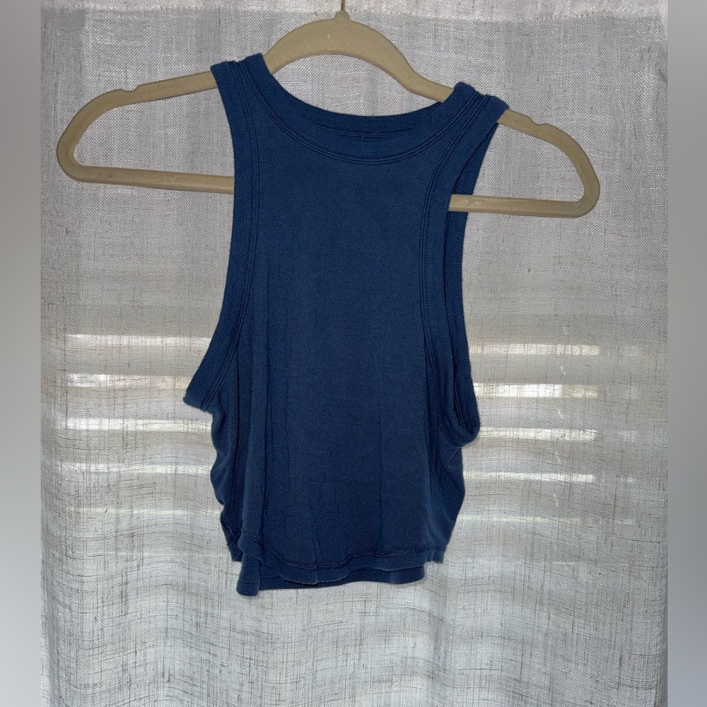 Lululemon blue crop top Tank